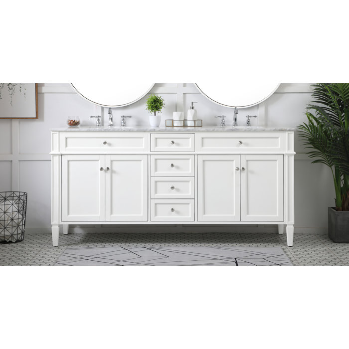 Lark Manor 72 Inch Double Bathroom Vanity In Black & Reviews - Wayfair ...
